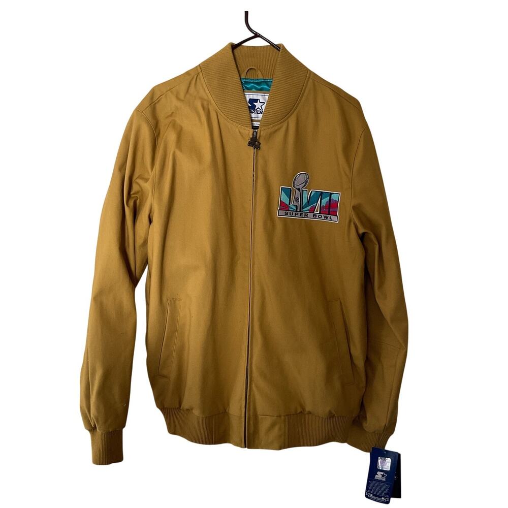 Starter Super Bowl LVII Arizona Bomber Jacket Men M MSX Michael Strahan NWT NFL